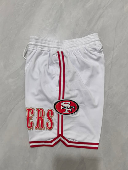 49ers White Pocket Shorts