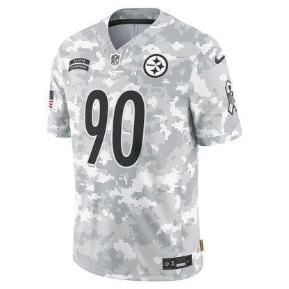 T.J. Watt Pittsburgh Steelers Nike 2024 Salute to Service Limited Jersey - Arctic Camo