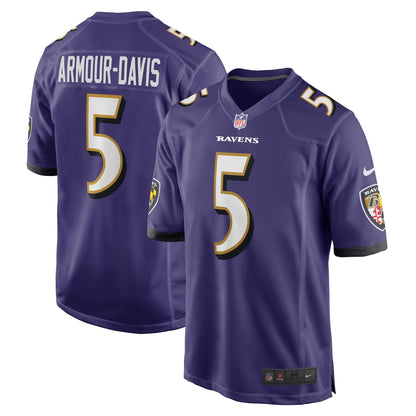 Jalyn Armour-Davis Baltimore Ravens Nike Game   Jersey - Purple