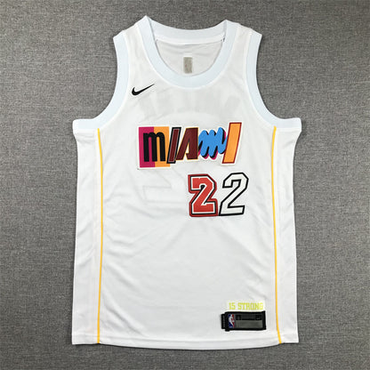 Youth Jimmy Butler Miami Heat #22 City Edition Embroidered Jersey