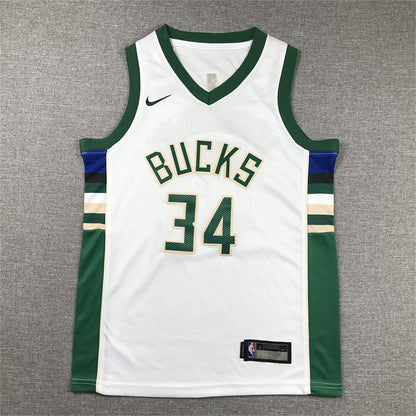 Youth Giannis Antetokounmpo Milwaukee Bucks #34  Embroidered Jersey