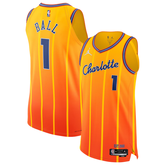 Charlotte Hornets LaMelo Ball Jordan Brand Orange 2025/26 Player Jersey - City Edition