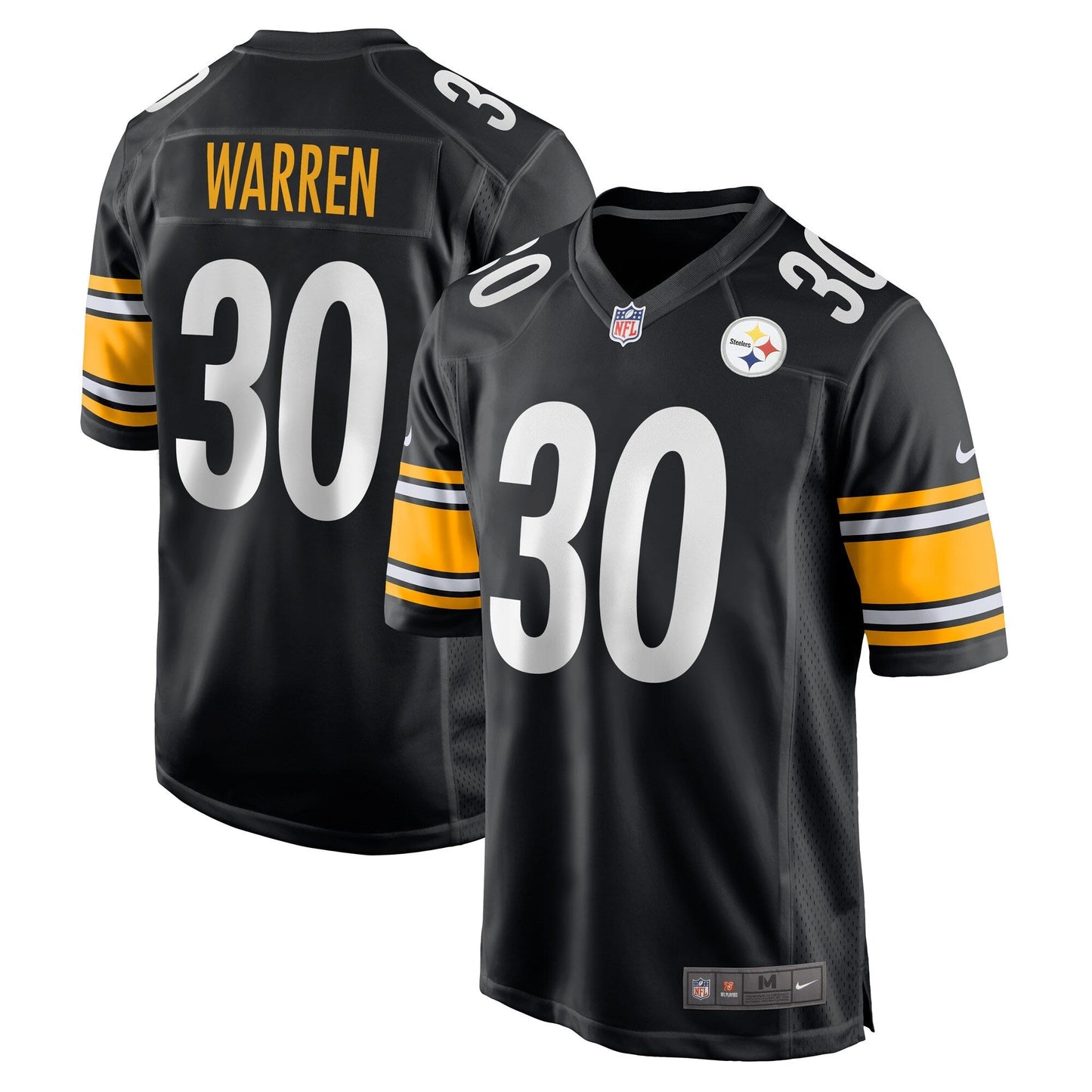 Jaylen Warren Pittsburgh Steelers Nike Game   Jersey - Black