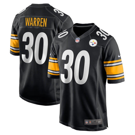 Jaylen Warren Pittsburgh Steelers Nike Game   Jersey - Black