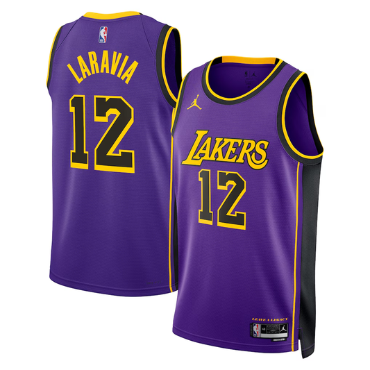 Los Angeles Lakers Jordan Brand Statement Edition Swingman Jersey - Purple - Jake LaRavia