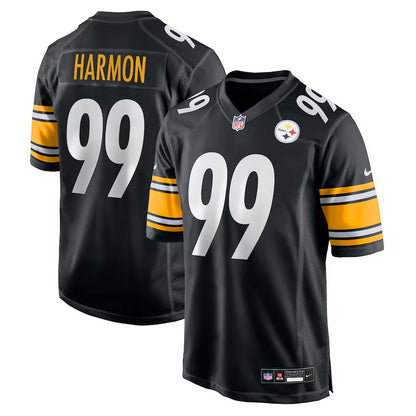 Men's Pittsburgh Steelers Derrick Harmon Nike Black 2025 NFL Draft First Round Pick Game Jersey