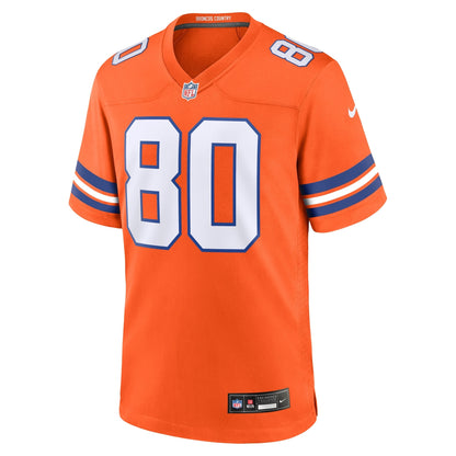 Rod Smith Denver Broncos Nike Mile High Collection 1977 Throwback Retired   Game Jersey - Orange