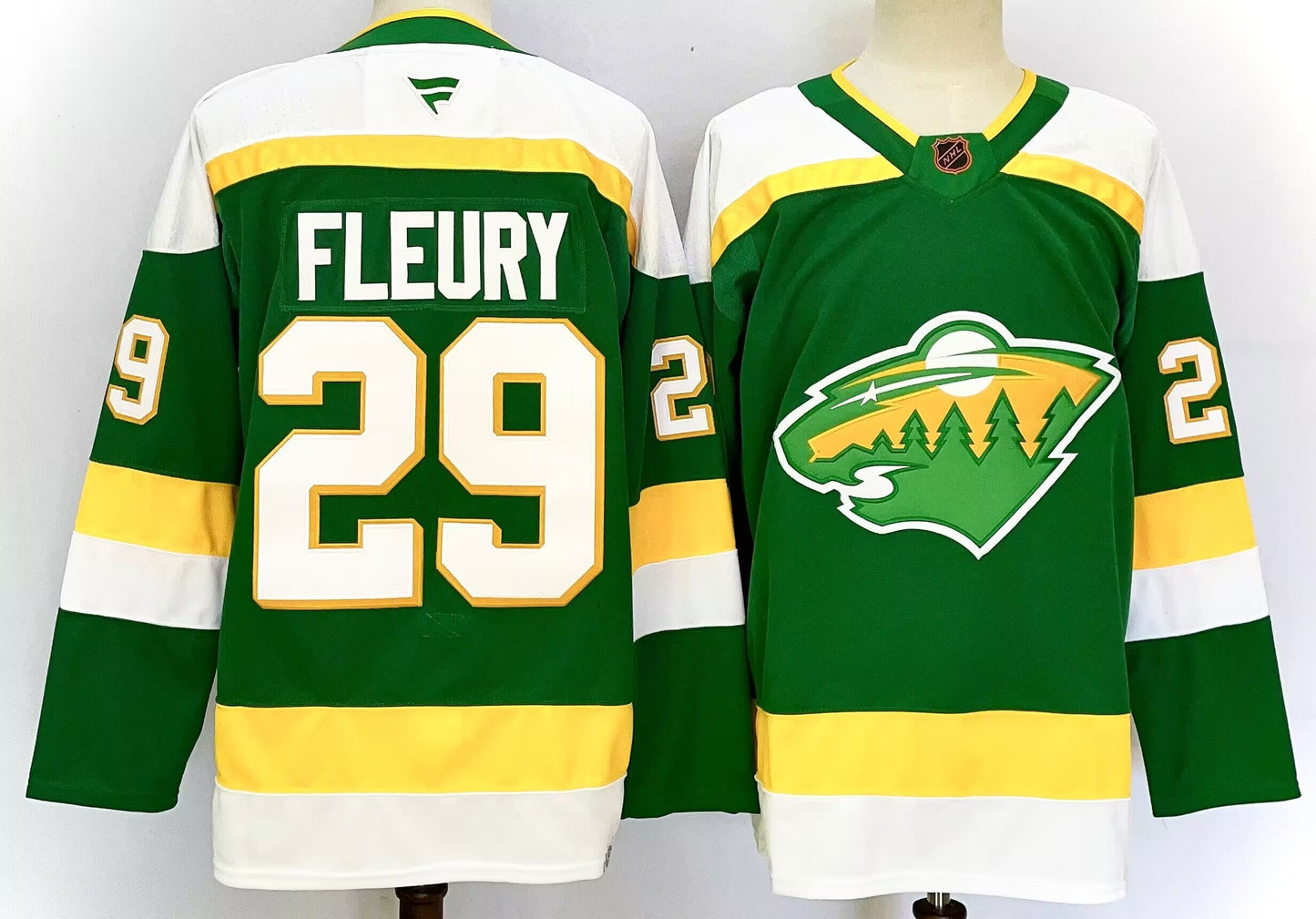 Men's Minnesota Wild Marc-Andr ?| Fleury #29  Bright Green Retro Version Player Jersey