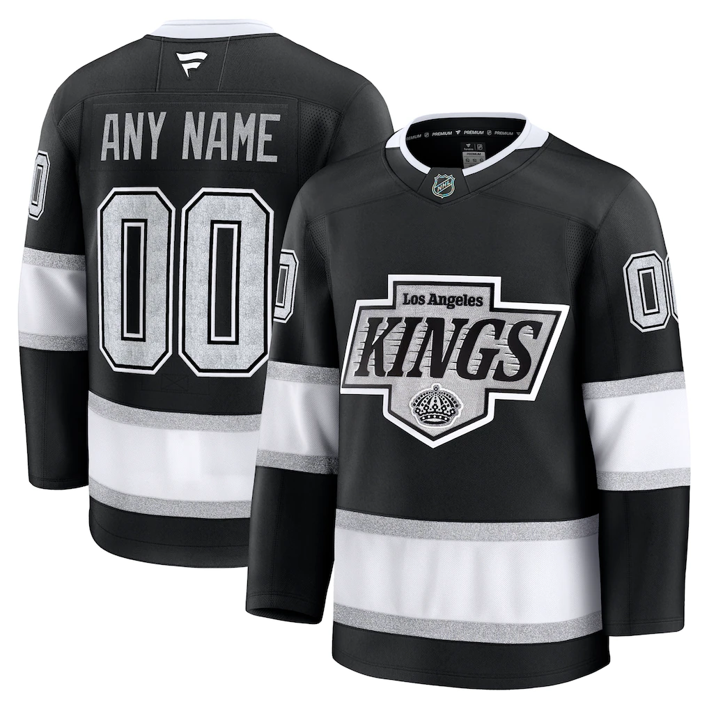 Men's Los Angeles Kings  Black Home Premium Custom Jersey