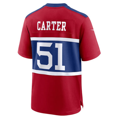Men's New York Giants Abdul Carter Nike Red First Round Pick Alternate Game Jersey