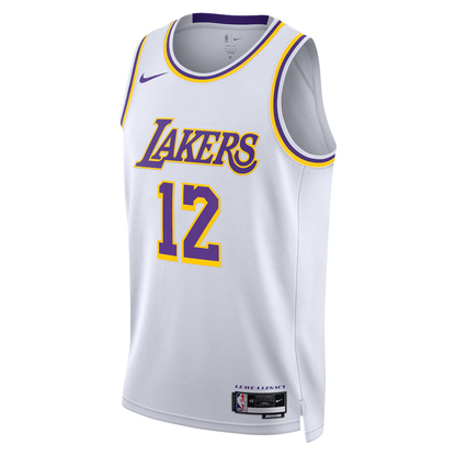 Los Angeles Lakers Nike Association Edition Swingman Jersey - White - Jake LaRavia