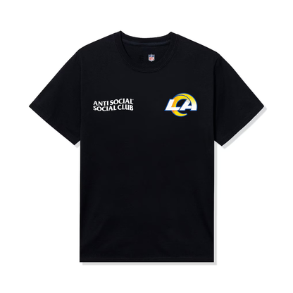 Los Angeles Rams AntiSocialSocialClub x NFL Black Team T-Shirt