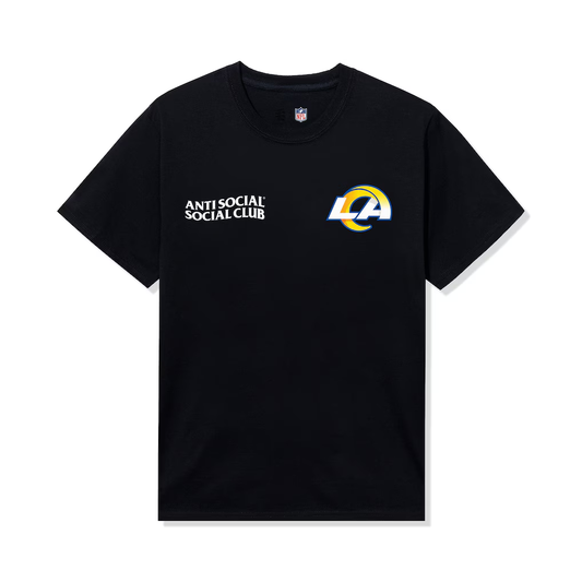 Los Angeles Rams AntiSocialSocialClub x NFL Black Team T-Shirt