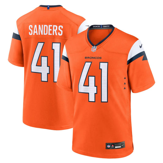 Drew Sanders Denver Broncos Nike Team Game Jersey -  Orange