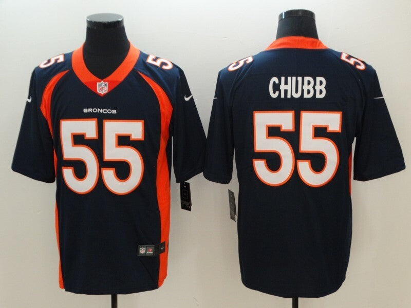 Men's Denver Broncos Bradley Chubb Jersey-Blue