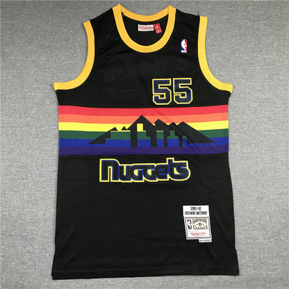 Denver Nuggets Dikembe Mutombo #55 1991-92 Throwback — Embroidered Jersey