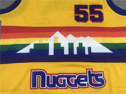 Denver Nuggets Dikembe Mutombo #55 1991-92 Throwback — Embroidered Jersey