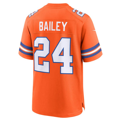 Champ Bailey Denver Broncos Nike Mile High Collection 1977 Throwback Retired   Game Jersey - Orange