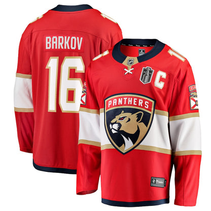 Men's Florida Panthers Aleksander Barkov Fanatics Red 2025 Stanley Cup Final Home Breakaway Player Jersey