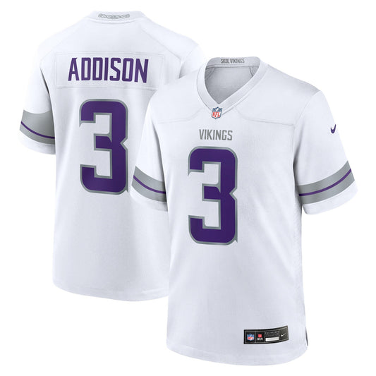 Jordan Addison Minnesota Vikings Nike Alternate Game   Jersey - White