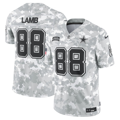 CeeDee Lamb Dallas Cowboys Nike 2024 Salute to Service Limited Jersey - Arctic Camo