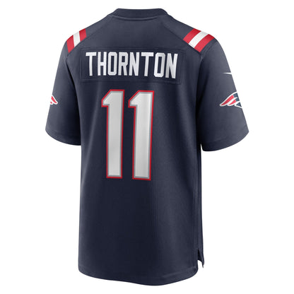 Tyquan Thornton New England Patriots Nike Game   Jersey - Navy