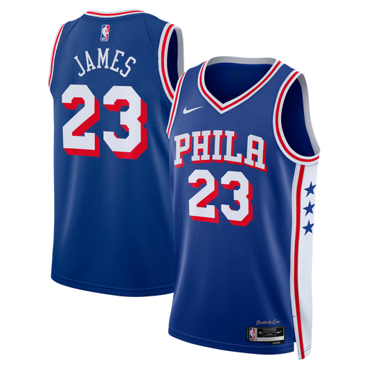 LeBron James #23 Philadelphia 76ers White City Edition Swingman Jersey