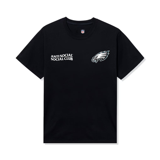 Philadelphia Eagles AntiSocialSocialClub x NFL Black Team T-Shirt