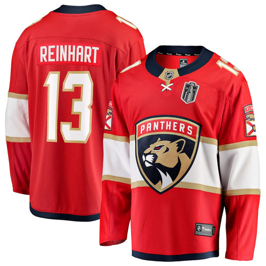Men's Florida Panthers Sam Reinhart Fanatics Red 2025 Stanley Cup Final Home Breakaway Player Jersey