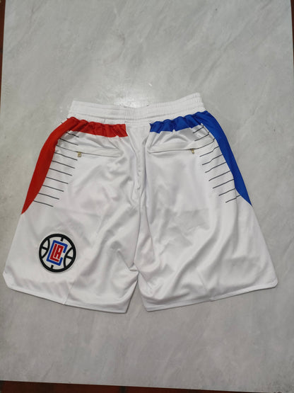 JUST DON LA Clippers White Pocket Shorts