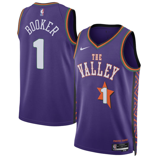 Unisex Phoenix Suns Devin Booker Purple 2024/25 Swingman  Jersey - City Edition