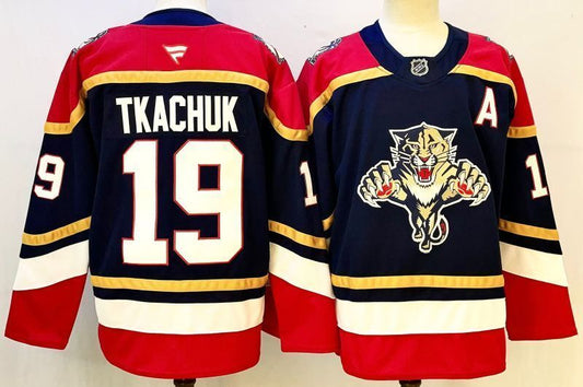 Men's Florida Panthers Matthew Tkachuk #19  Navy Player Jersey