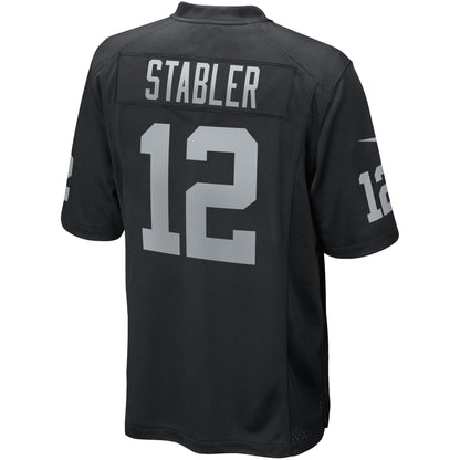 Ken Stabler Las Vegas Raiders Nike Game Retired   Jersey - Black