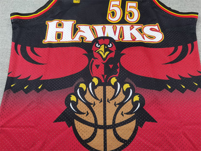 Atlanta Hawks Dikembe Mutombo 1996-97 #55 Throwback - Embroidered Jersey