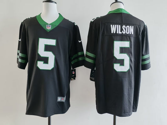 Men's New York Jets Garrett Wilson Jersey-Black
