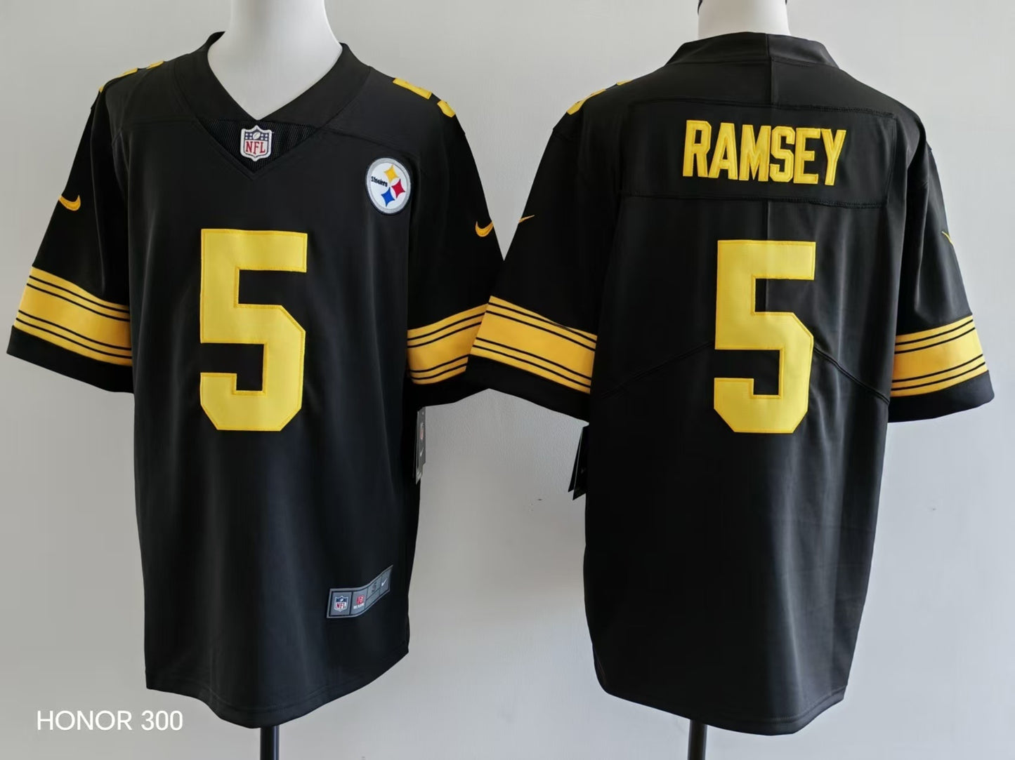 Men's Pittsburgh Steelers Jalen Ramsey Nike Jersey -  Black-yellow numbers