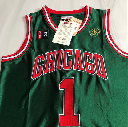 Derrick Rose Chicago Bulls Green Thorwback Jersey