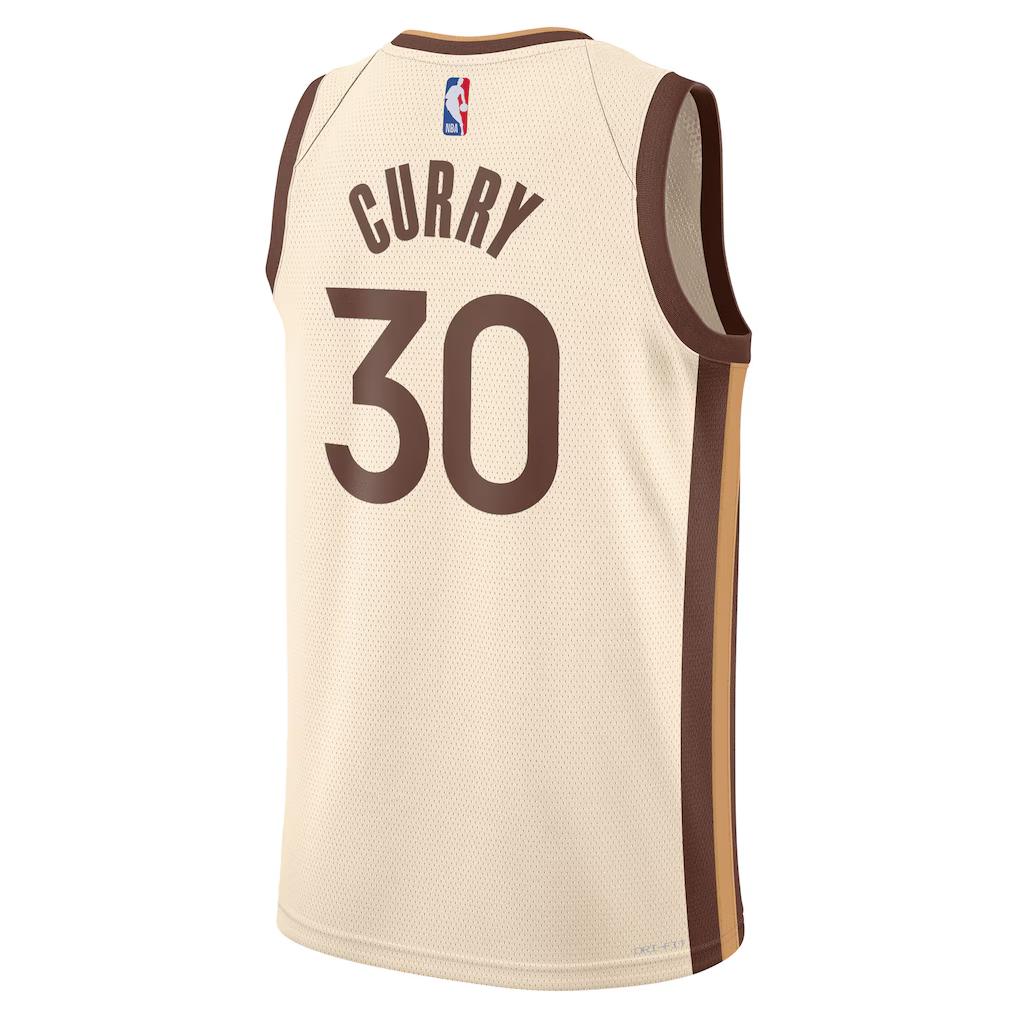 Golden State Warriors Stephen Curry Nike Tan 2025/26 Swingman Jersey - City Edition
