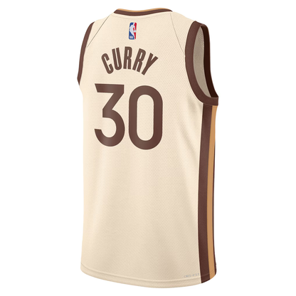 Golden State Warriors Stephen Curry Nike Tan 2025/26 Swingman Jersey - City Edition