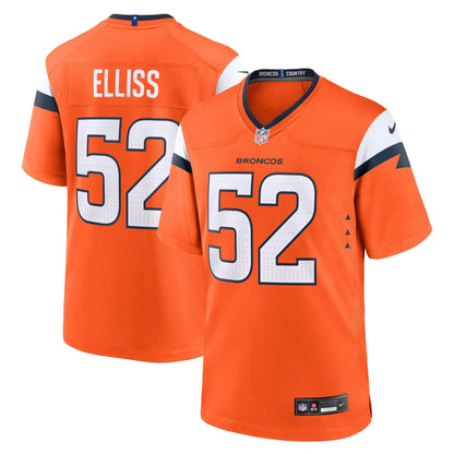 Jonah Elliss Denver Broncos Nike Team Game Jersey -  Orange