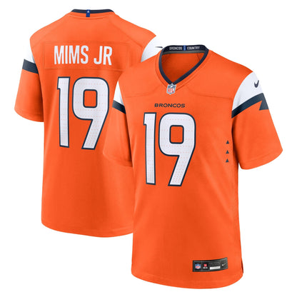 Marvin Mims Jr Denver Broncos Nike Team Game Jersey -  Orange