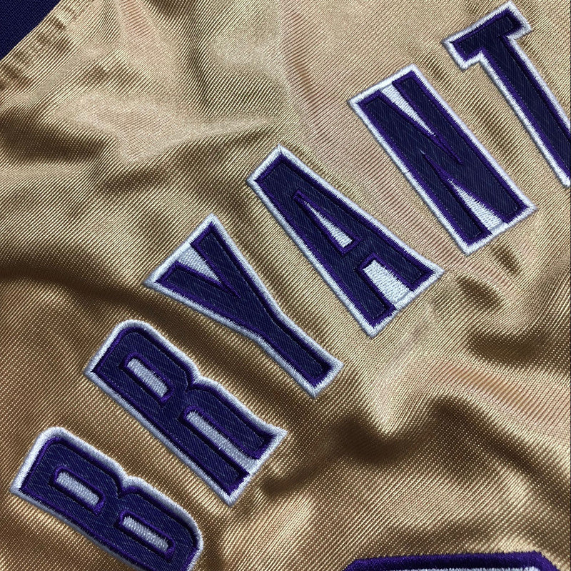 Kobe Bryant 1996-2016 Hall of Fame Gold Fully Embroidered 24# Jersey