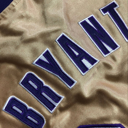 Kobe Bryant 1996-2016 Hall of Fame Gold Fully Embroidered 24# Jersey