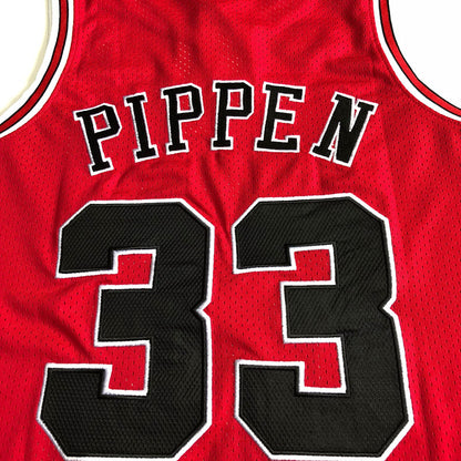 Chicago Bulls  Scottie Pippen 33 Red Thorwback Jersey