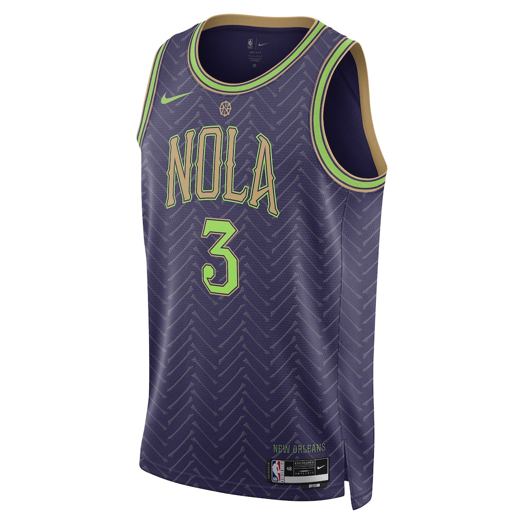 Unisex New Orleans Pelicans CJ McCollum  Purple 2024/25 Swingman  Jersey - City Edition