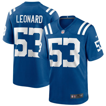 Shaquille Leonard Indianapolis Colts Nike Game   Jersey - Royal