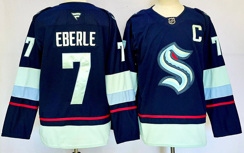 Men's Seattle Kraken Jordan Eberle #7 Navy Home Breakaway Player Jersey