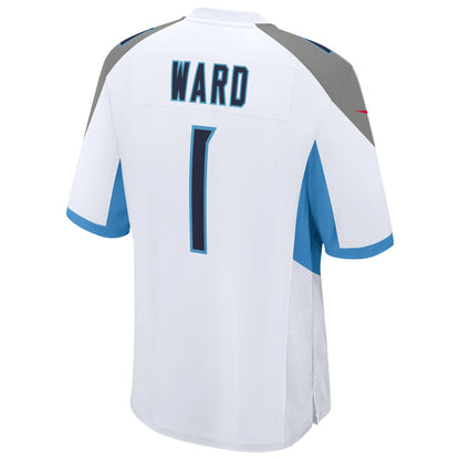 Tennessee Titans Cameron Ward Nike White 2025 NFL Draft First Round Pick Game Jersey