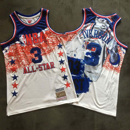 Allen Iverson Philadelphia 76ers 3 White MN