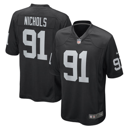 Bilal Nichols Las Vegas Raiders Nike Game   Jersey - Black